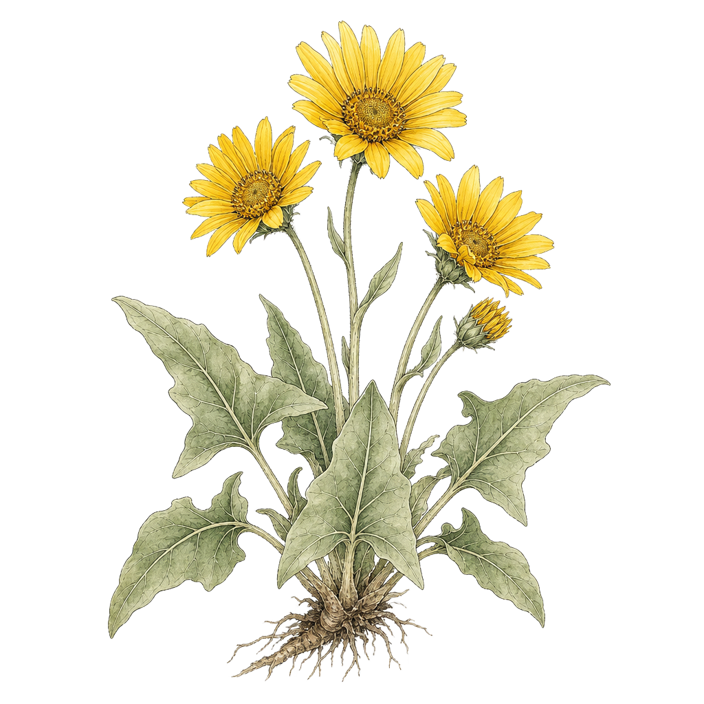 Botanical illustration of balsamroot